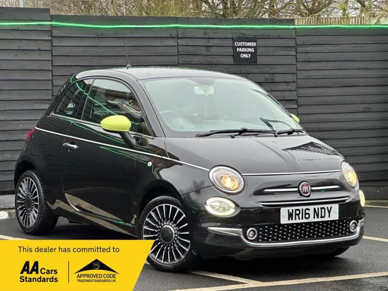 2016 Fiat 500 1.2 Lounge Euro 6 (s/s) 3dr HATCHBACK Petrol Manual