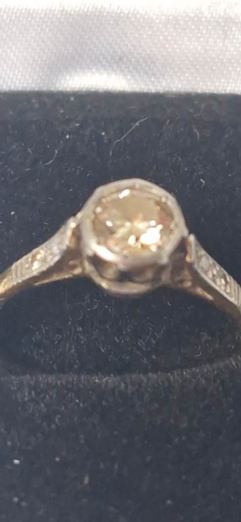 18ct carat gold platinum diamond ring 