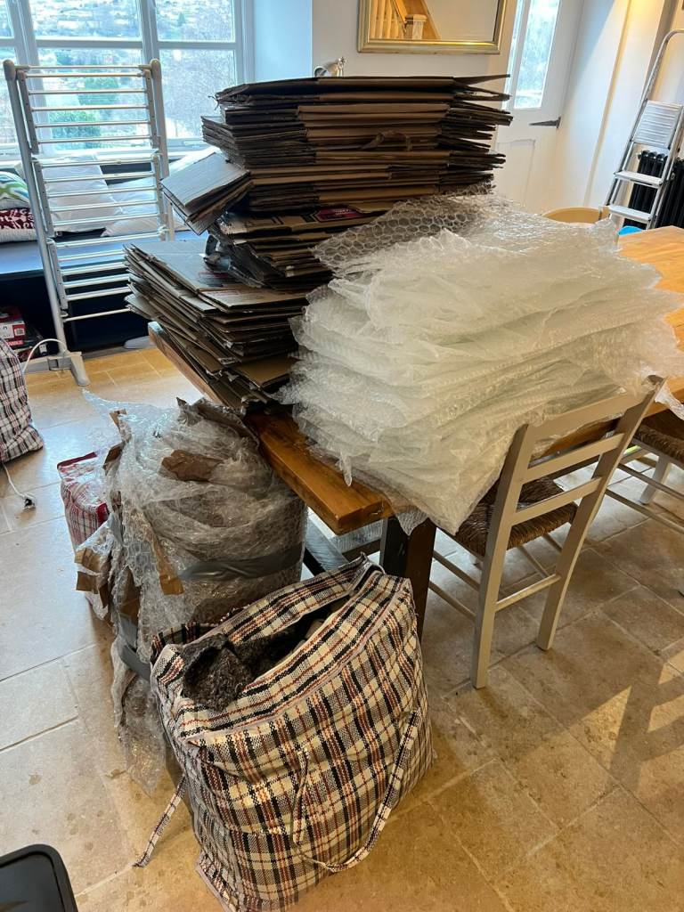 Packaging used for 2 bedroom house move