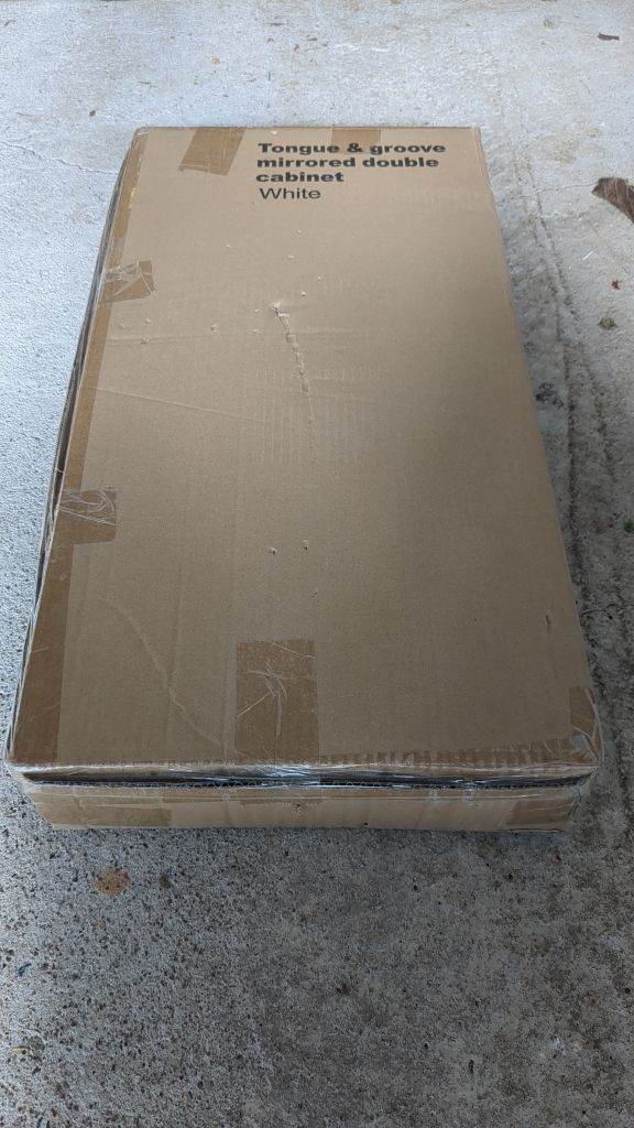 Unopened White Double Bathroom Cabinet [RRP £45] [Offers considered]