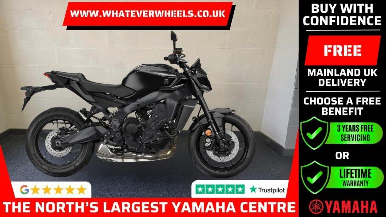3 Years Free Servicing or Lifetime Warranty Yamaha MT09 Naked Motorcycle