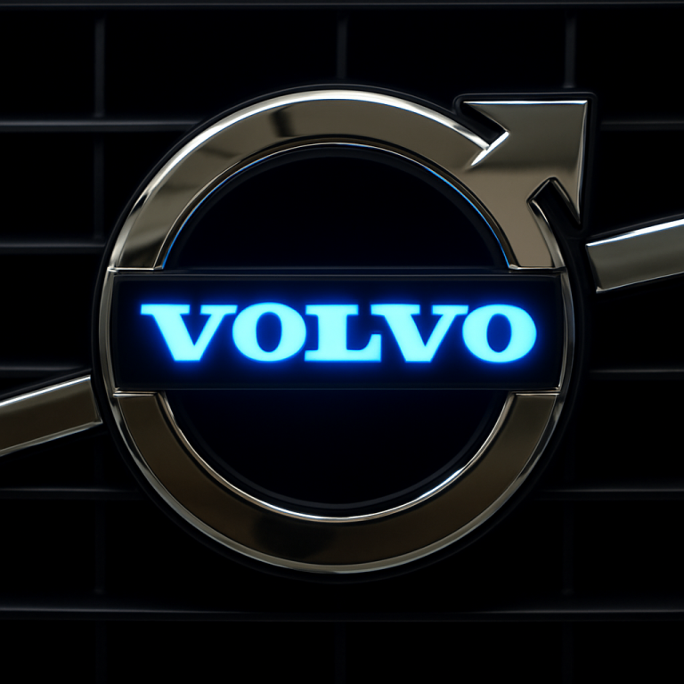 Volvo Front Grill Blue glow-in-the-dark Emblem 28x115mm C30 C70 S4 S60 S80 V50 V60