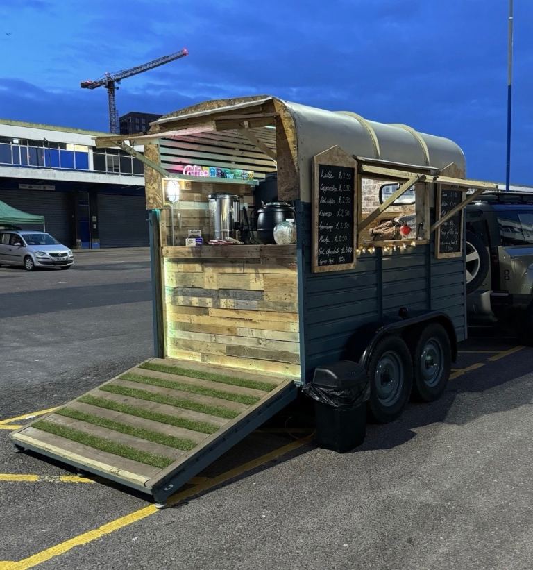 Beautiful vintage Rice Horsebox converted to a coffee van