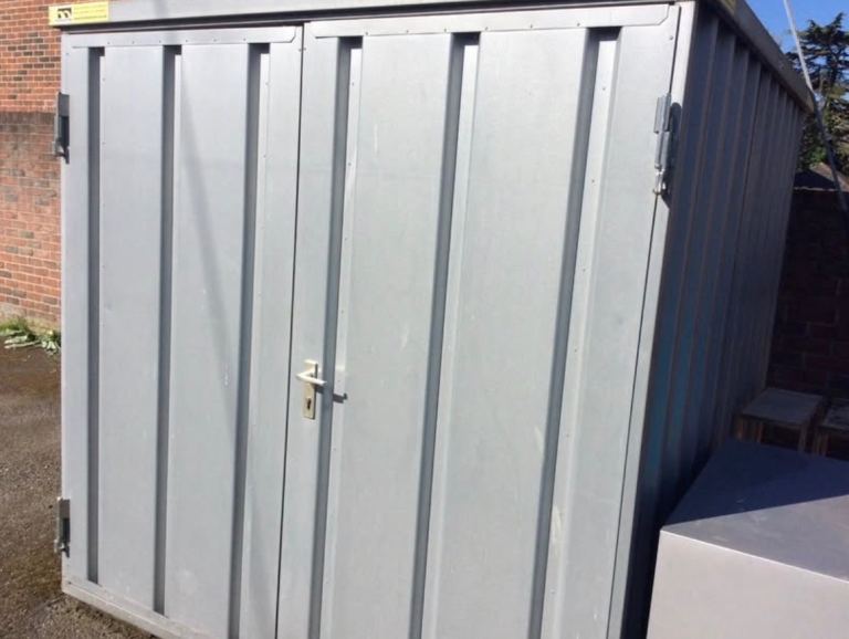 Metal Flat Pack Garden Shed Storage Container – Good Condition