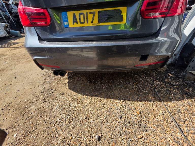 BMW 3 SERIES F30 LCI M SPORT REAR BACK BUMPER DIFFUSER GRAY B39 Breaking Parts 