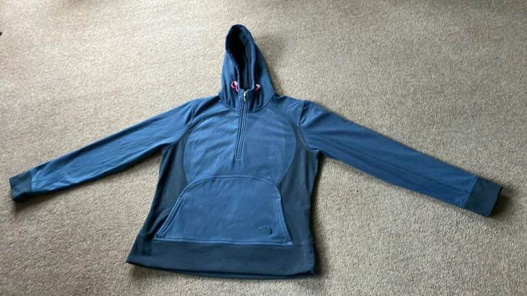 The North Face Blue Fleece Hoody - Size Large Girls/Womens 12