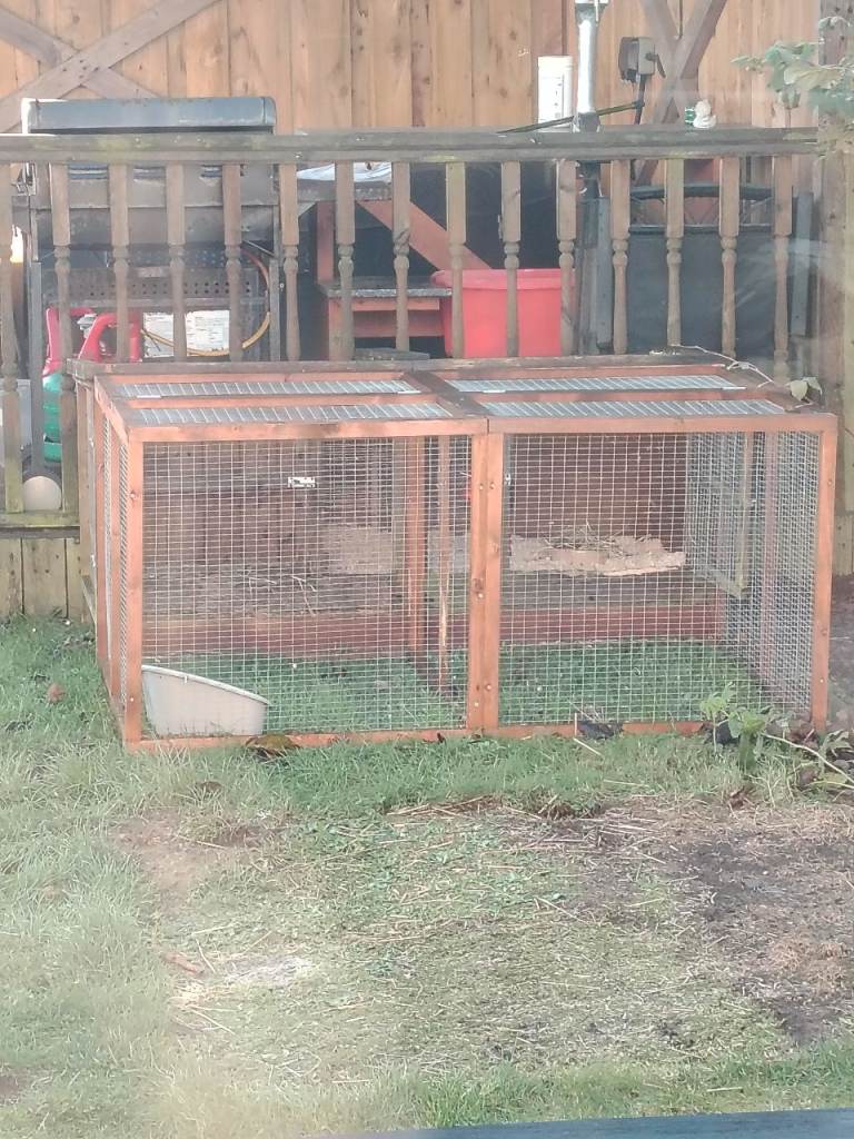 Small animal hutch and run plus indoor play accessories 