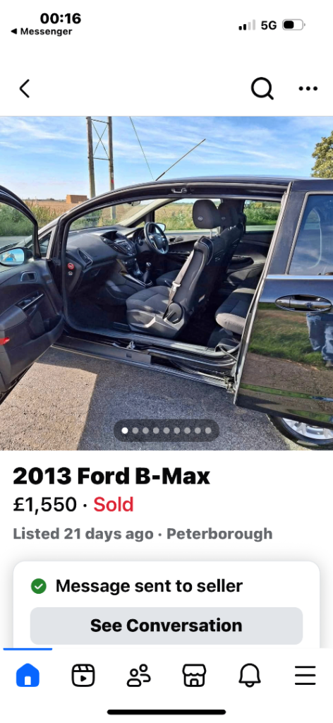 Ford, B-MAX, MPV, 2012, Manual, 1388 (cc), 5 doors