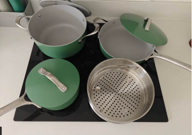 ProCook: Soho Green Pan Set with Stainless Steel Handles