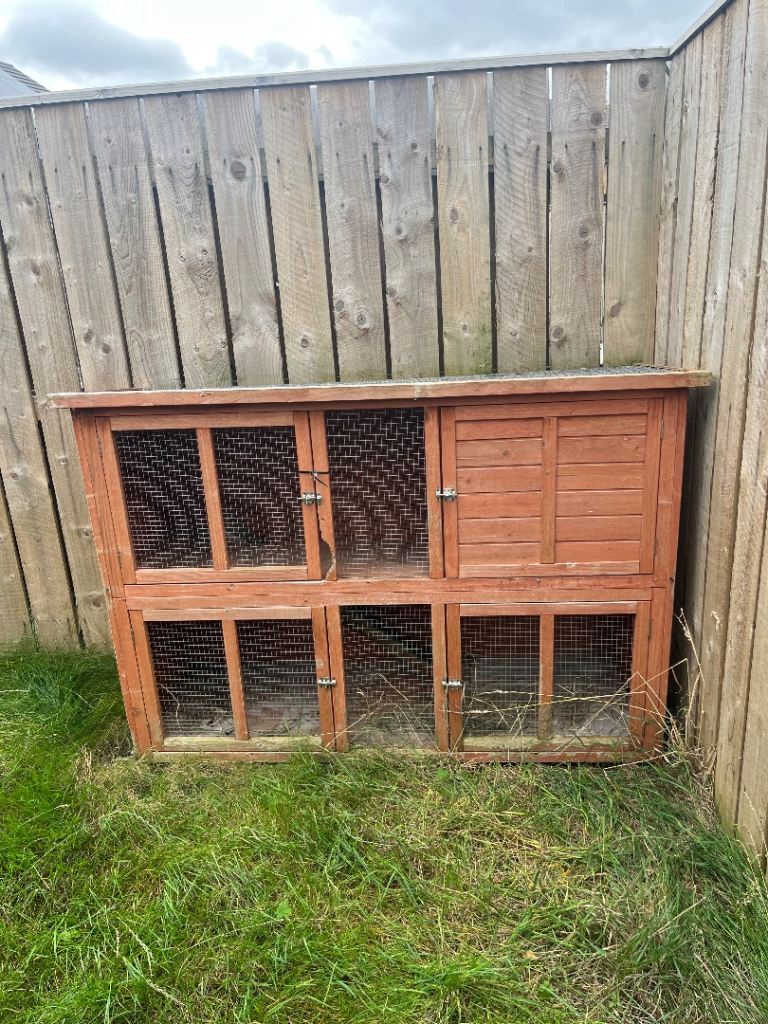 Pets at home large double rabbit hutch 