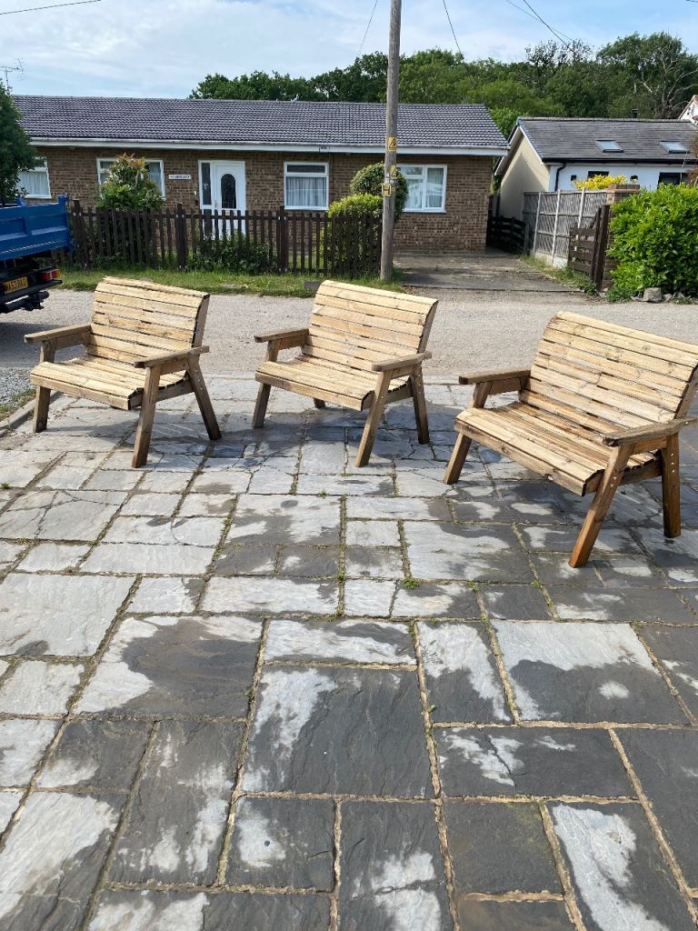 Wooden garden benches 