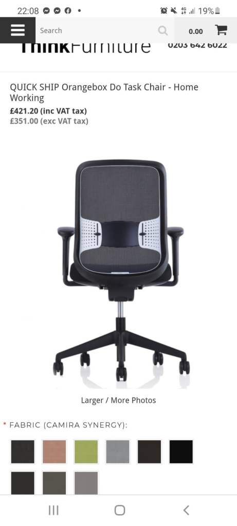 £135 each - Orangebox do Task office chair or gaming chair in excellent condition (100 available)