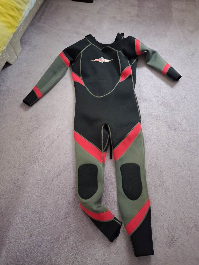 Full Body Wetsuit S adult - Black, Red, and Grey, Good Condition