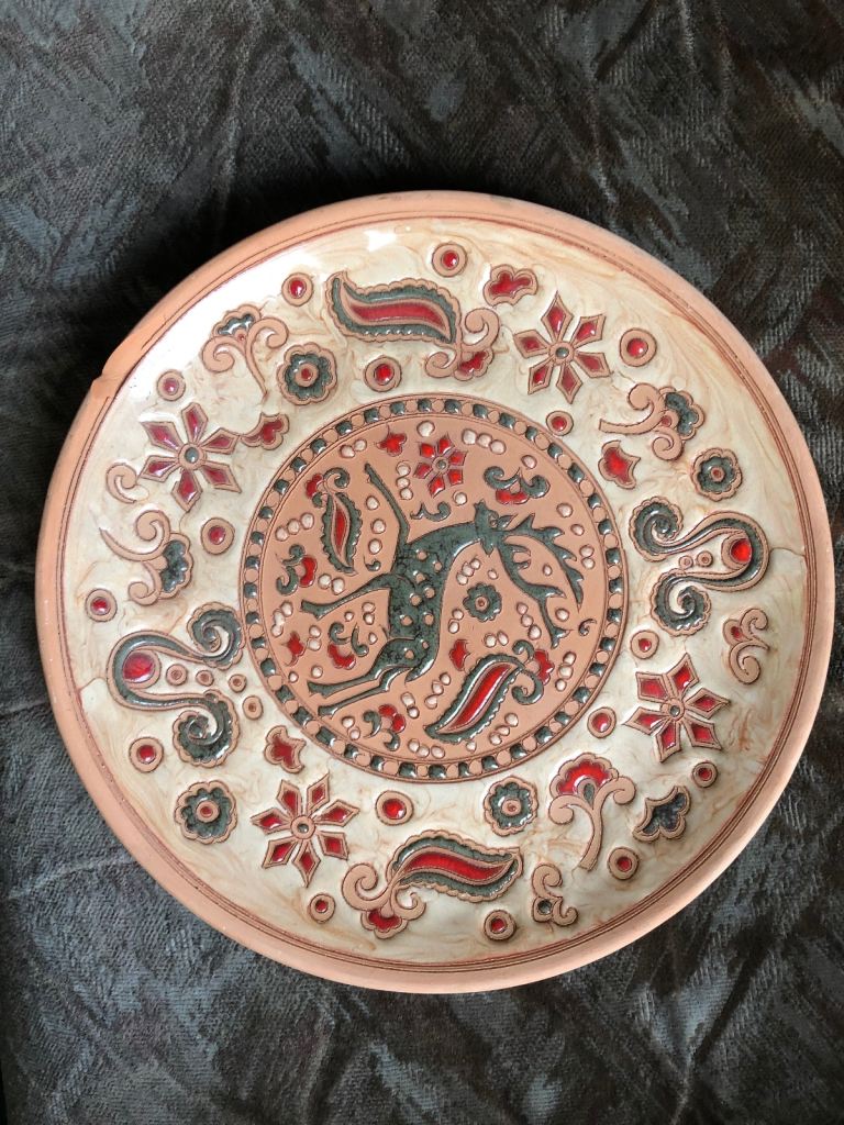 Hand made Greek wall plate