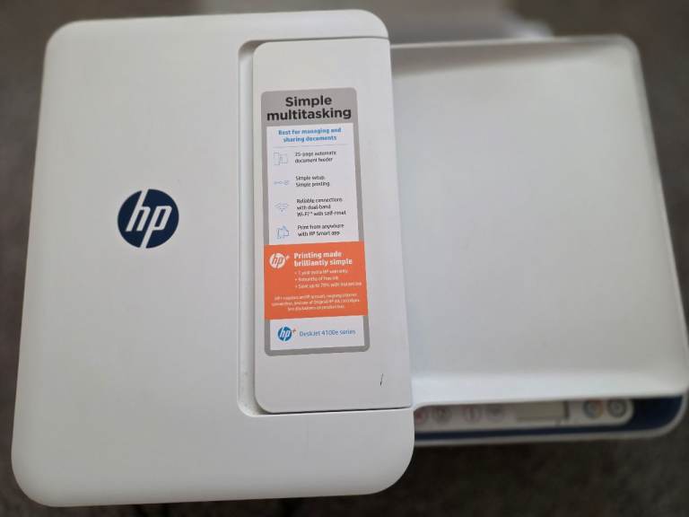 HP Printer/Scanner – White, Good Condition