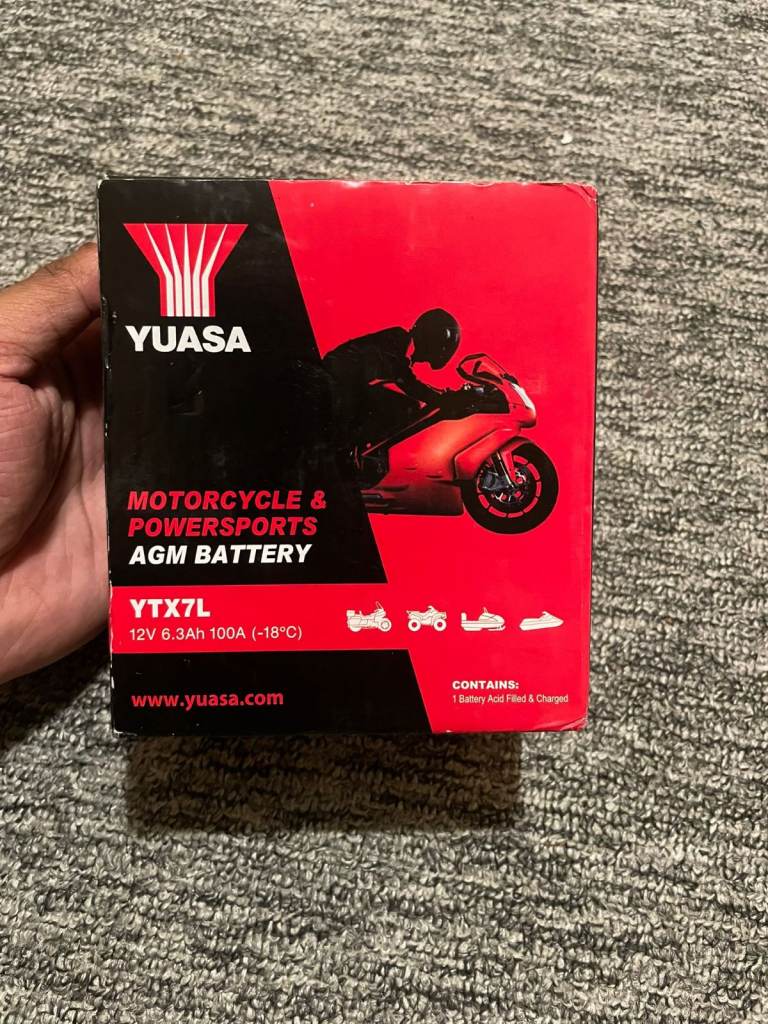 Yuasa YTX7L AGM Motorcycle Battery – Brand New