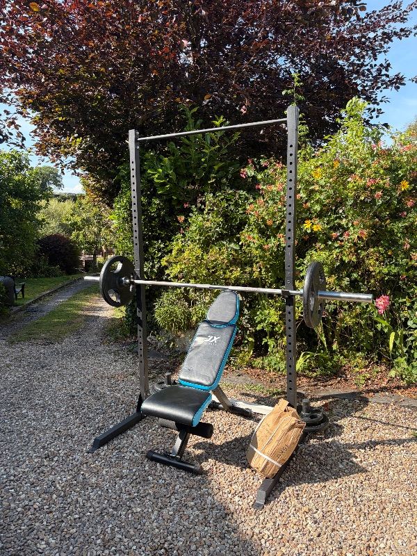 RIP x Squat Rack with Bench and Weights – Good Condition