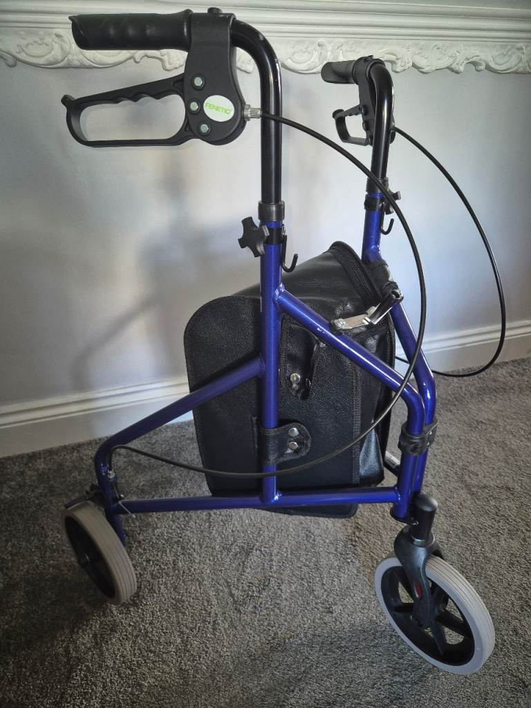 EliteCare Lightweight Aluminium Tri-Walker – Blue, Good Condition