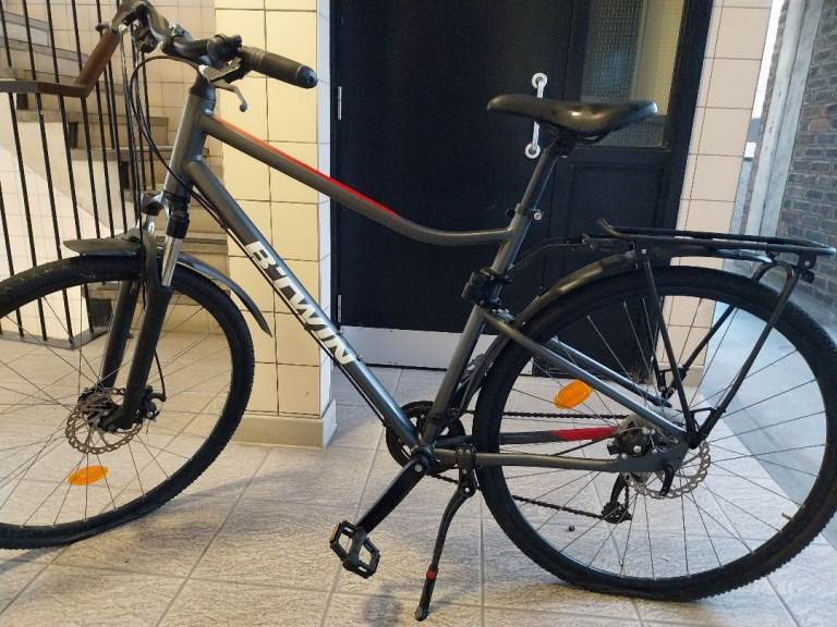 RIVERSIDE Hybrid Bike Riverside 500 - Grey/Red