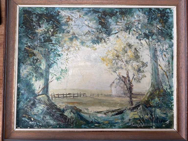 Original 19th century art signed by T W Barker, entitled Edge of the Wood