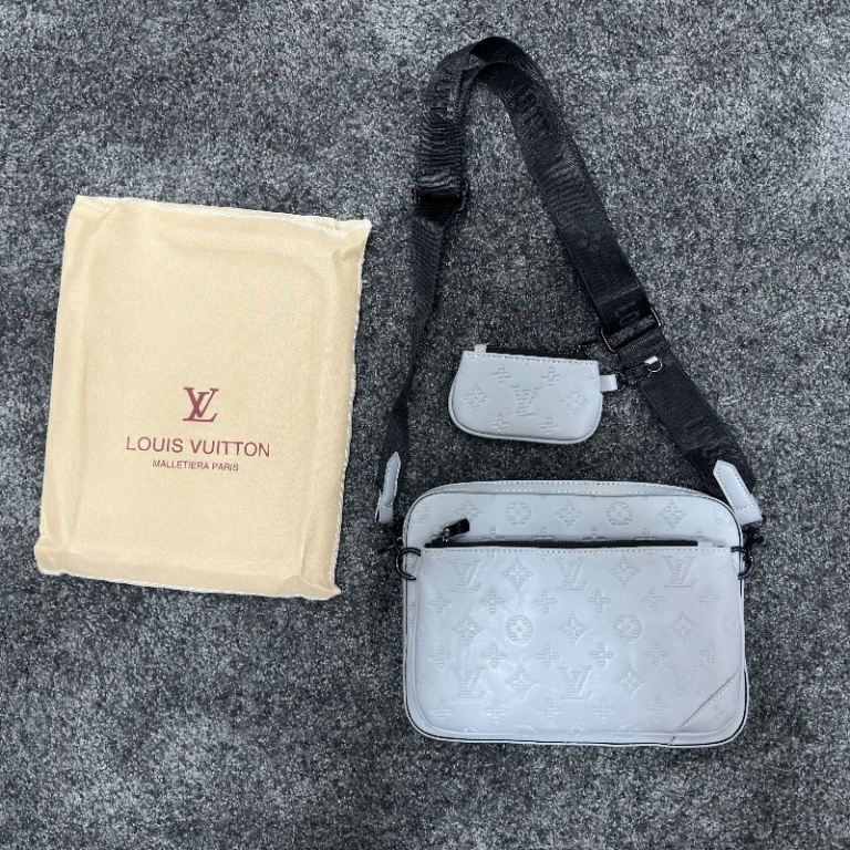LV White Monogram Trio Messenger – 3 Piece Set – High Quality