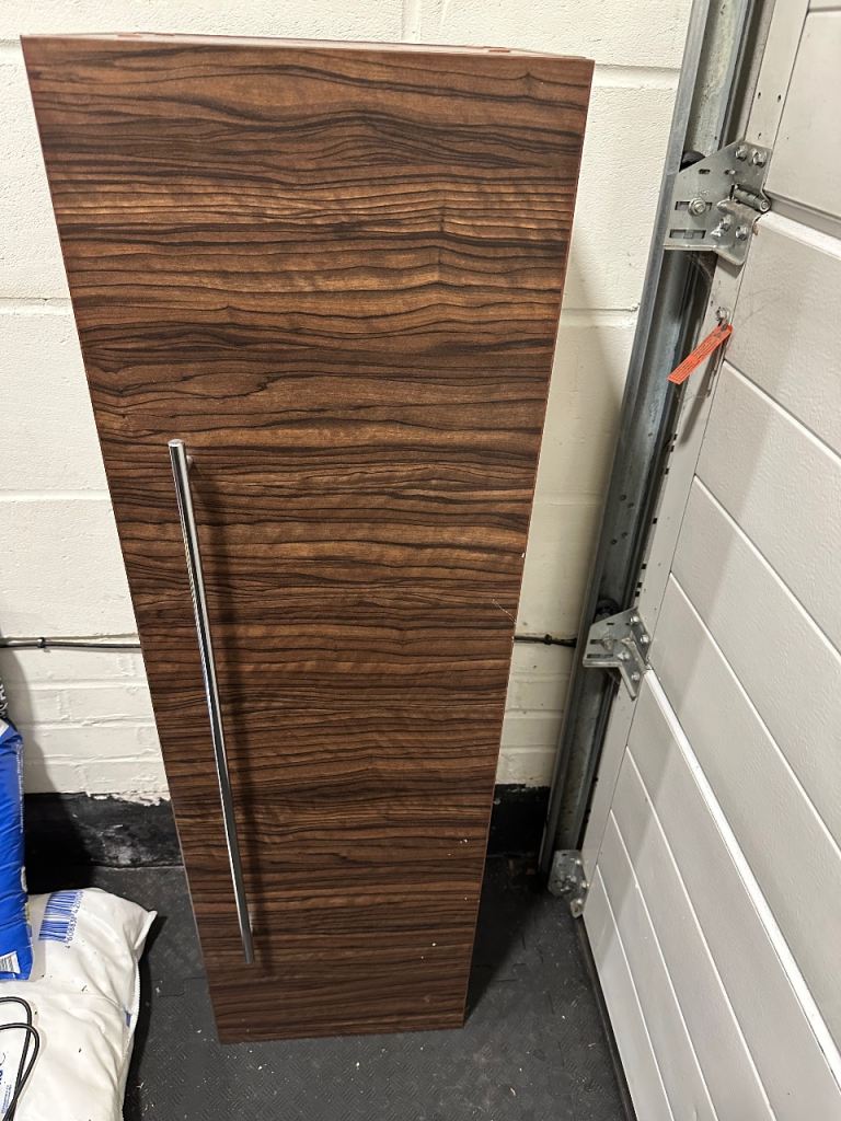 Bathroom tall boy wall hung cabinet. 