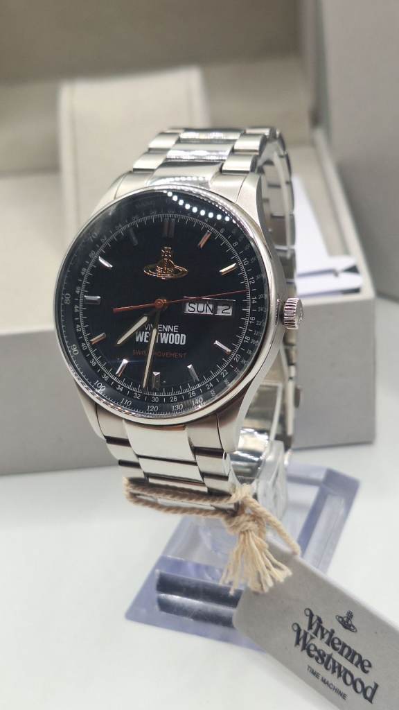 Vivienne Westwood Cranbourne Mens Silver Watch With Black Dial - VV207BKSL
