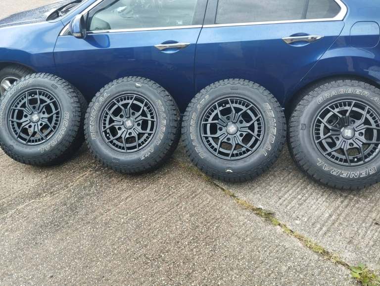 4x 16" ROGUEL ALLOY  5X130 ALLOY WHEELS AND ALL TERRAIN TYRES MAXI 04/23 YEAR