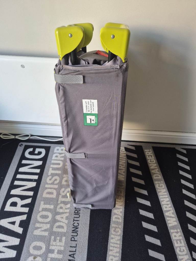 Grey Travel Cot – Easy Fold & Portable, Good Condition