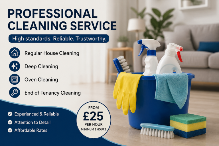  Professional Domestic Cleaner – Limited Availability