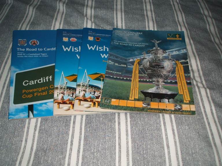 FOUR HULL F.C. PROGRAMMES 