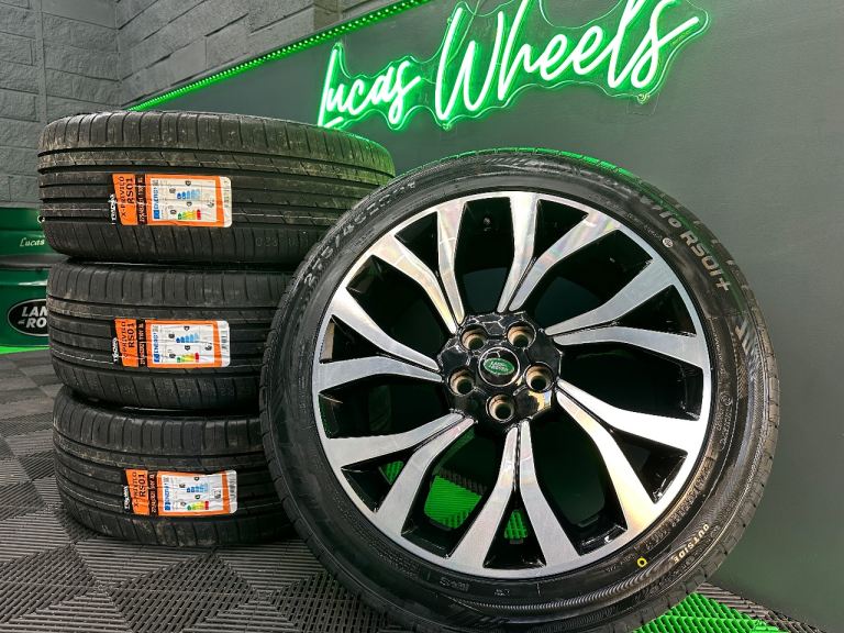 Genuine Range Rover 21" Diamond Cut / Black Style 7001 - Sport Vogue Discovery & NEW tyres!