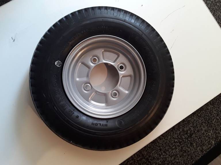 Erde maybole trailer wheel and tyre 400x8 / 4.00 8" rim 115 pcd high speed NEW
