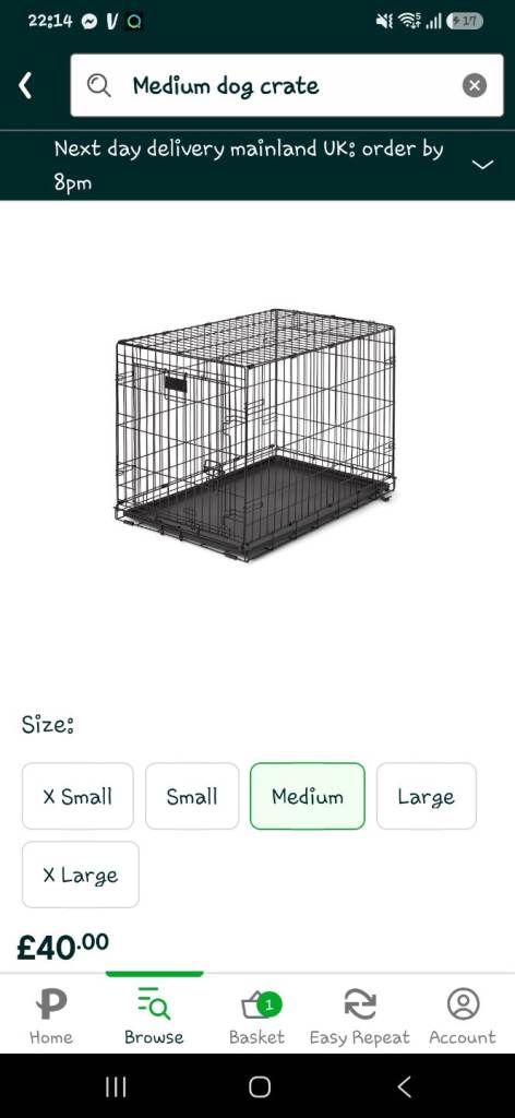 Medium dog crate