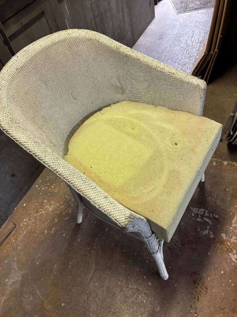Vintage Wicker/Rattan Armchair Frame – Project Ready