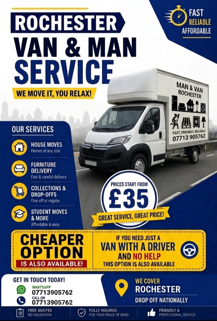 🚚 Luton Van & Driver | House Moves, Pallets & Large Goods Delivery
