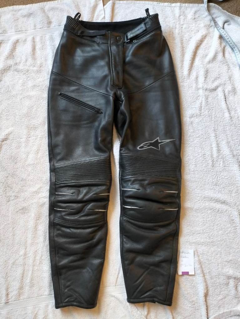 Alpinestars Ladies Leather Motorcycle Trousers EU 42 USA 6 ; 28" Waist