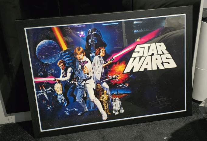 image for Star Wars Signed Darth Vader - Dave Prowse Poster Allstar Signings