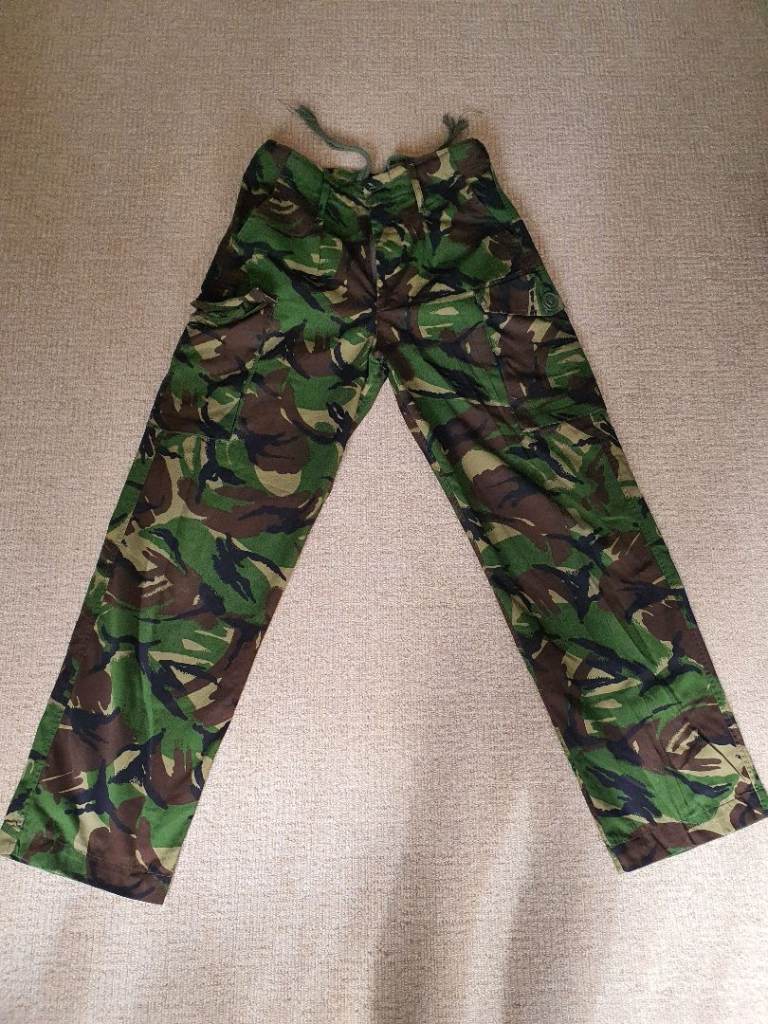Men's army surplus camouflage trousers. 