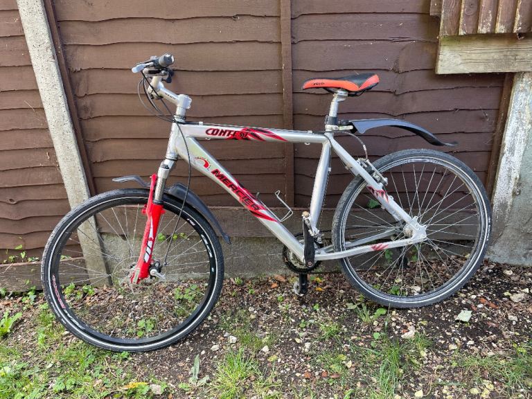 Silver and Red Bike with Mudguards – Good Condition