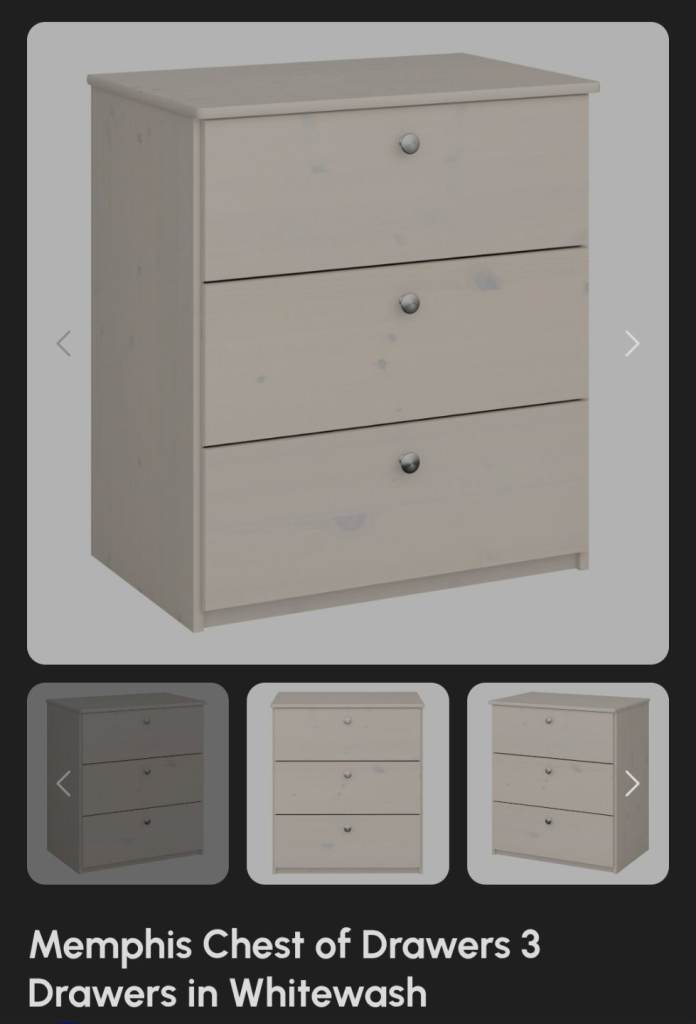 Solid wood chest of drawers