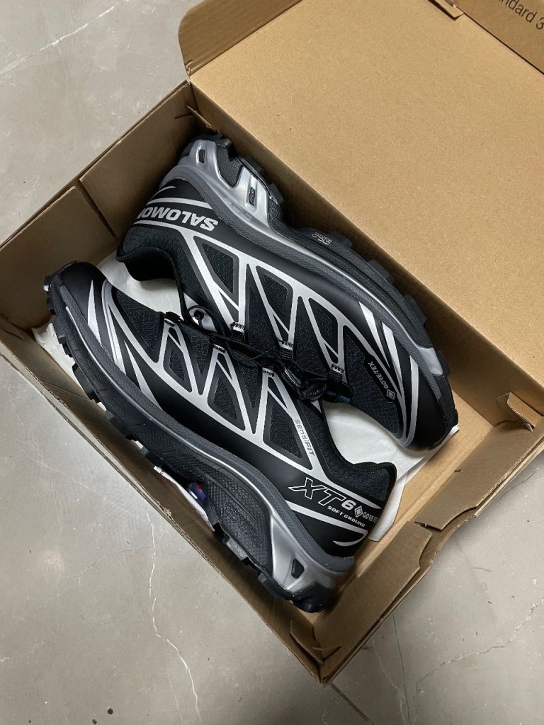 Salomon XT-6 Gore-Tex Trainers - Black, Unused in Box
