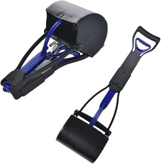Blue Foldable Pooper Scooper – Heavy Duty for Dogs & Cats