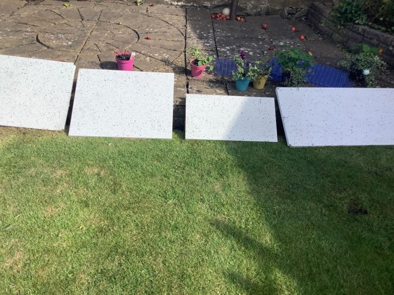 4 Minerva Ice Blue Worktop Offcuts