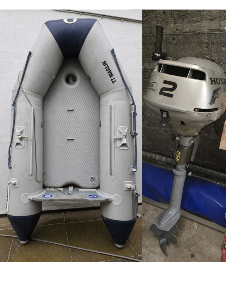 7ft Boat + Honda Engine - Inflatable Dinghy / Tender + 2hp Outboard