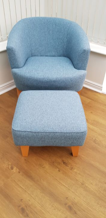 Chair and footstool 