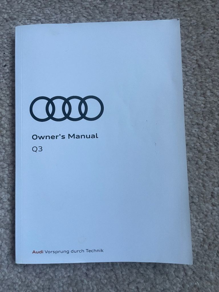 Audi Q3 2020 onwards owners manual