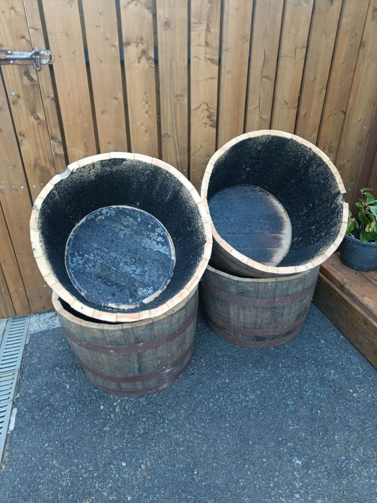 Your popular Oak barrel planters.  £25 each.