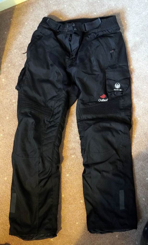 Merlin Outlast motorcycle trousers, perfect condition, thermal layer included