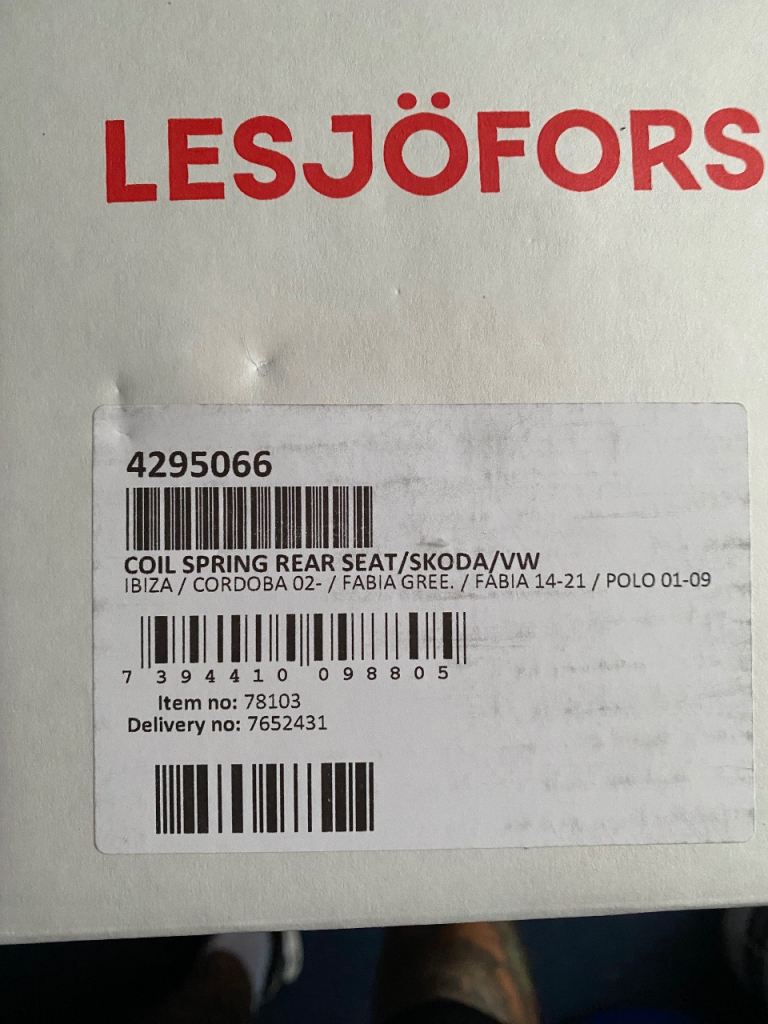 2010 Seat Ibiza rear springs an shocks